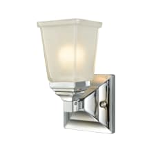 Sinclair Single Light 5" Wide Bathroom Sconce with Frosted Glass Shade