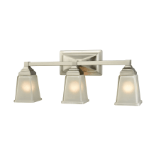 Sinclair 3 Light 22" Wide Bathroom Vanity Light with Frosted Glass Shades