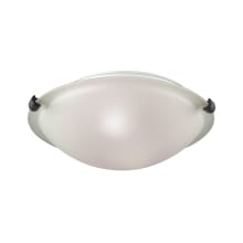 Sunglow 2 Light 13" Wide Flush Mount Bowl Ceiling Fixture with White Glass Shade