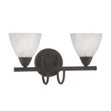 2 Light Bathroom Fixture from the Tia Collection