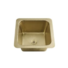 Tamayo 15-5/8" Undermount Single Basin Hammered Brass Bar Sink