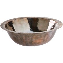 15-1/2" Drop In / Undermount Black Nickel Hawthorne Round Handcrafted Copper Sink from the Limited Editions Collection