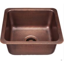 Drop In / Undermount Como Square Hand Hammered Copper Prep Sink from the Renovations Collection