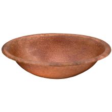 19" Drop In / Undermount Fired Copper Matisse Oval Handcrafted Copper Sink from the Renovations Collection