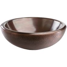 18" Drop In / Vessel FLW Round Double Wall Handcrafted Copper Sink from the Limited Editions Collection