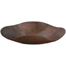 21" Drop In / Vessel Karma Wavy Rim Oval Handcrafted Copper Sink from the Limited Editions Collection