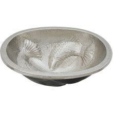 15-1/4" Drop In / Undermount Wrasse Oval Handcrafted Fish Design Sink from the Renovations Collection