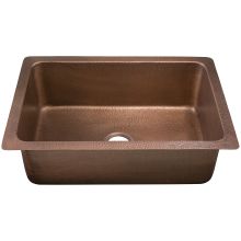 Renovations 27"L Single Basin Drop-In/Undermount Copper Kitchen Sink