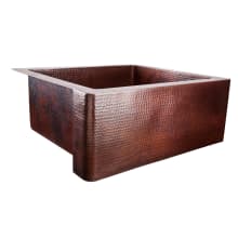 Legacy 25" Single Basin Copper Kitchen Sink for Undermount or Farmhouse Installations