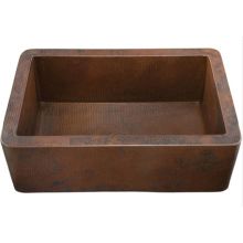 Drop In / Undermount Toscana Farmhouse Single Bowl Hand Hammered Copper Sink from the Legacy Collection