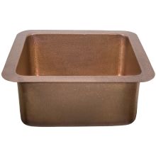 Drop In / Undermount Vernazza Square Hand Hammered Copper Prep Sink from the Renovations Collection