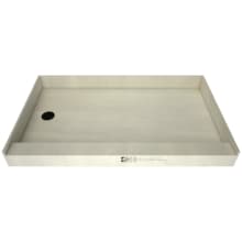 Redi Base 60" x 32" Rectangular Shower Base with Single Threshold and Left Round Drain