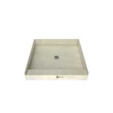 Redi Base 42" x 42" Square Shower Base with Single Threshold and Center Drain