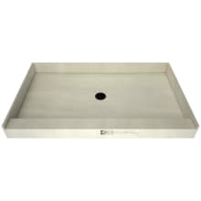 Redi Base 60" x 32" Rectangular Shower Base with Single Threshold and Center Drain
