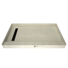 Redi Trench 60" x 36" Rectangular Shower Base with Single Threshold and Left Drain