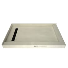 Redi Trench 60" x 36" Rectangular Shower Base with Double Threshold and Left Drain