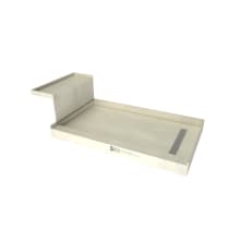 Base'N Bench 72" x 36" Rectangular Shower Base with Single Threshold and Right Drain