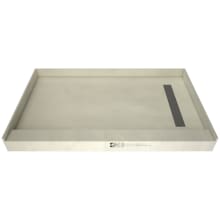 Redi Trench 60" x 37" Rectangular Shower Base with Single Threshold and Right Drain Grate