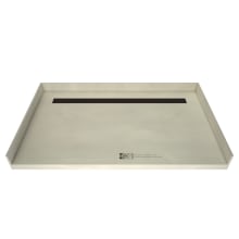 Redi Trench 60" x 38" Rectangular Shower Base with Barrier Free and Rear Drain