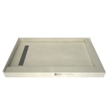 Redi Trench 60" x 42" Rectangular Shower Base with Double Threshold and Left Drain