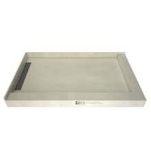WonderFall Trench 32" x 48" Rectangular Shower Base with Double Threshold and Left Drain