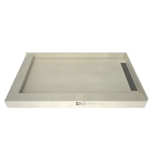 WonderFall Trench 32" x 48" Rectangular Shower Base with Double Threshold and Right Drain