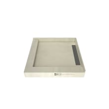 WonderFall Trench 36" x 36" Square Shower Base with Double Threshold and Right Drain