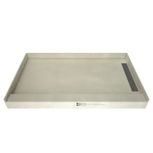 WonderFall Trench 42" x 72" Rectangular Shower Base with Single Threshold and Right Drain