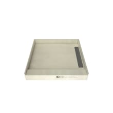 WonderFall Trench 48" x 48" Square Shower Base with Single Threshold and Right Drain