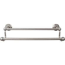 Edwardian Bath 18 Inch Double Towel Bar Hex Backplate