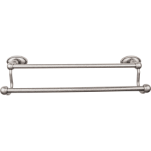 Edwardian Bath 18 Inch Double Towel Bar Oval Backplate