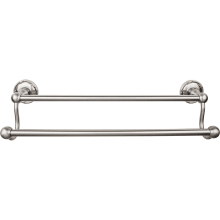 Edwardian Bath 18 Inch Double Towel Bar Ribbon Backplate