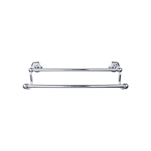 Edwardian Bath 24 Inch Double Towel Bar Hex Backplate