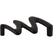 Squiggly 3-3/4 Inch Center to Center Designer Cabinet Pull from the Nouveau II Collection