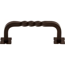 Square 3-3/4 Inch Center to Center Handle Cabinet Pull from the Normandy Collection