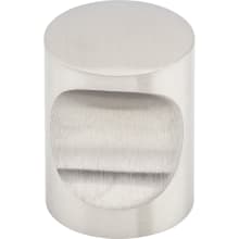 Indent 13/16 Inch Cylindrical Cabinet Knob from the Stainless Collection