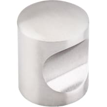 Indent 1 Inch Cylindrical Cabinet Knob from the Stainless Collection
