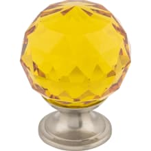 Amber 1-3/8 Inch Round Cabinet Knob from the Crystal Collection
