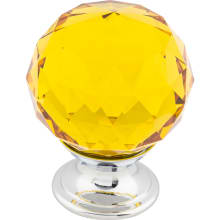 Amber 1-3/8 Inch Round Cabinet Knob from the Crystal Collection