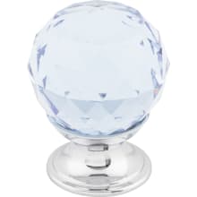 Light Blue 1-1/8 Inch Round Cabinet Knob from the Crystal Collection