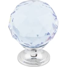 Light Blue 1-3/8 Inch Round Cabinet Knob from the Crystal Collection
