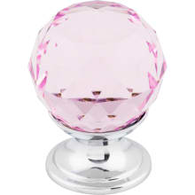 Pink 1-1/8 Inch Round Cabinet Knob from the Crystal Collection