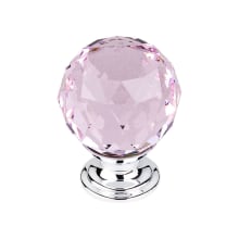 Pink 1-3/8 Inch Round Cabinet Knob from the Crystal Collection