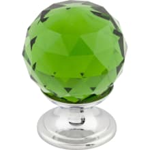 Green 1-1/8 Inch Round Cabinet Knob from the Crystal Collection