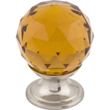 Wine 1-1/8 Inch Round Cabinet Knob from the Crystal Collection