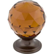 Wine 1-1/8 Inch Round Cabinet Knob from the Crystal Collection