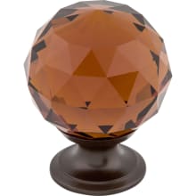 Wine 1-3/8 Inch Round Cabinet Knob from the Crystal Collection