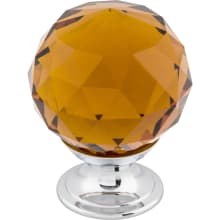 Wine 1-3/8 Inch Round Cabinet Knob from the Crystal Collection