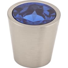 Crystal 1-1/16 Inch Conical Cabinet Knob from the Blue Collection