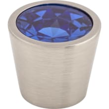 Crystal 13/16 Inch Conical Cabinet Knob from the Blue Collection